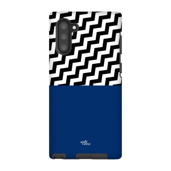 Geometric Zig Zag & Navy Blue Tough Phone Case