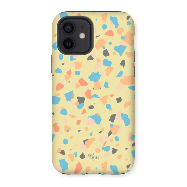 Yellow, Peach & Blue Terrazzo Tough Phone Case