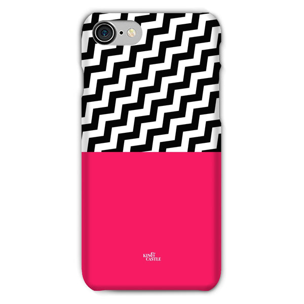 Geometric Zig Zag & Hot Pink Snap Phone Case