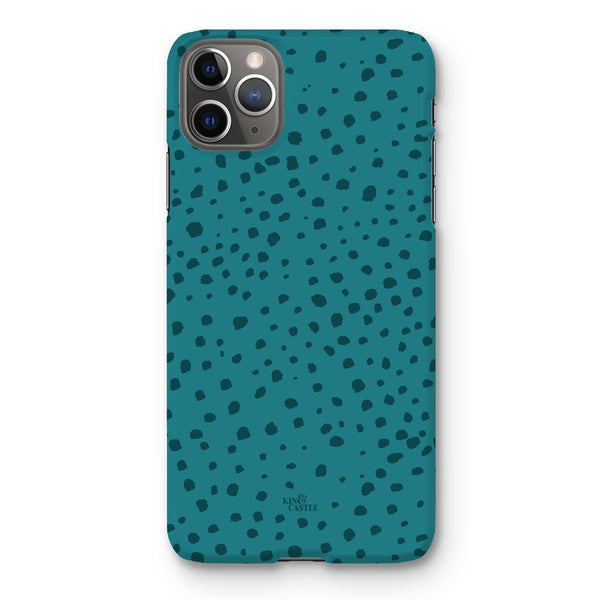 Teal Animal Spots Snap Phone Case