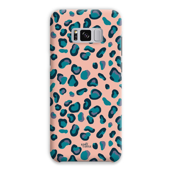 Peach, Teal & Blue Leopard Print Snap Phone Case