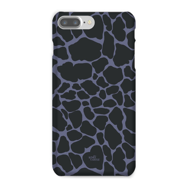 Purple & Charcoal Giraffe Print Snap Phone Case