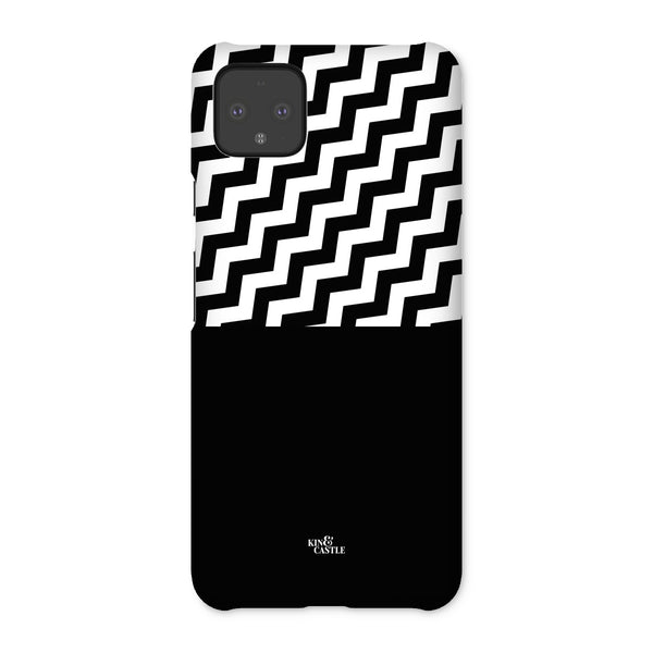 Geometric Zig Zag & Black Snap Phone Case