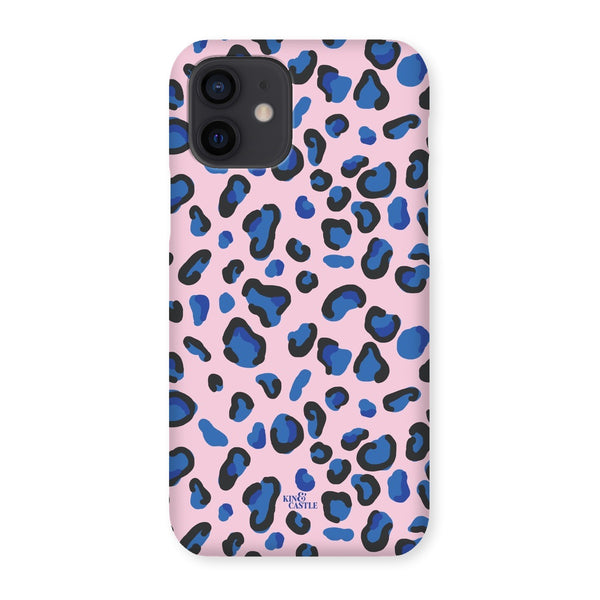 Pink & Blue Leopard Print Snap Phone Case