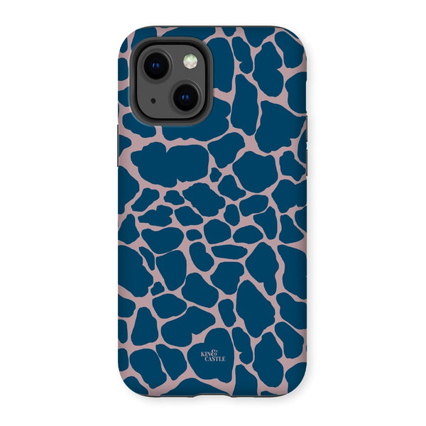 Pink & Blue Giraffe Print Tough Phone Case