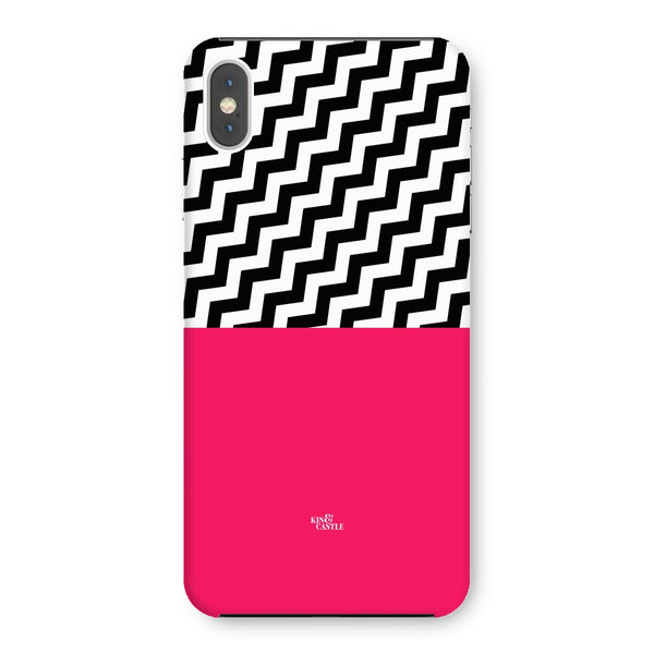 Geometric Zig Zag & Hot Pink Snap Phone Case