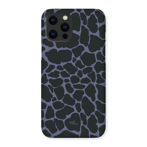 Purple & Charcoal Giraffe Print Snap Phone Case
