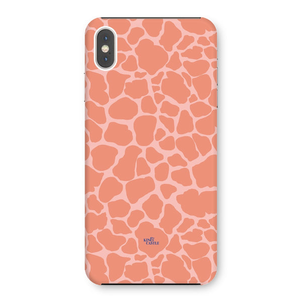 Peach Giraffe Print Snap Phone Case