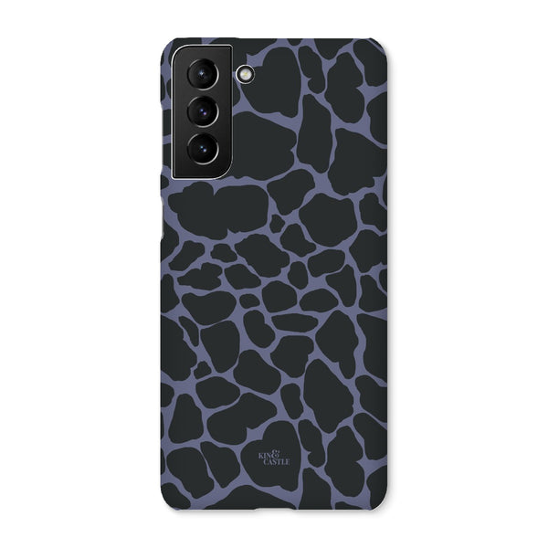 Purple & Charcoal Giraffe Print Snap Phone Case