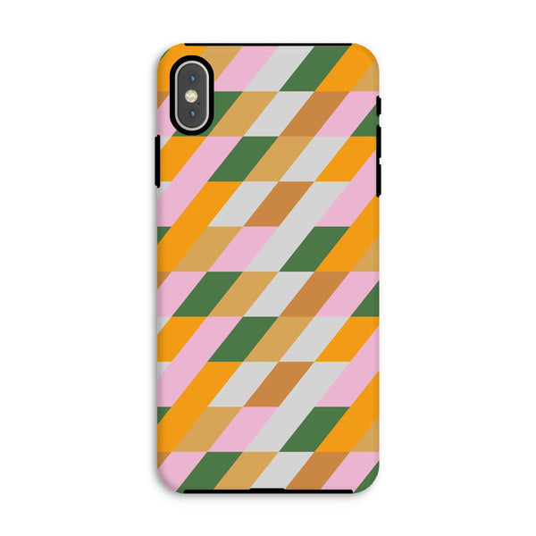 Green & Mustard Diamond Tough Phone Case