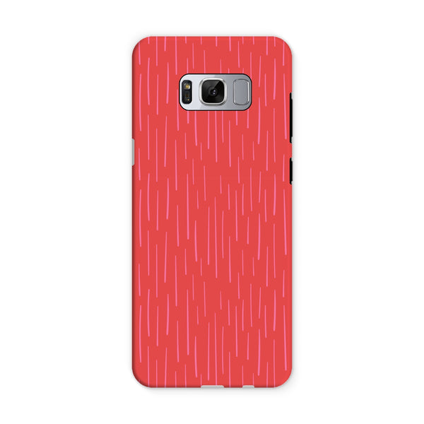 Pink & Bright Red Dash Tough Phone Case