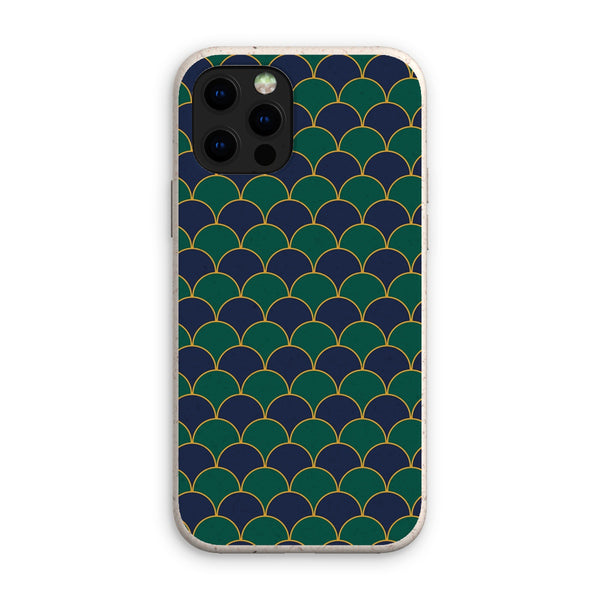 Blue & Green Geo Waves Eco Phone Case