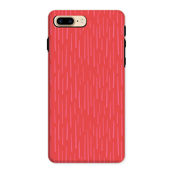 Pink & Bright Red Dash Tough Phone Case