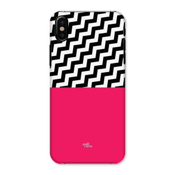 Geometric Zig Zag & Hot Pink Snap Phone Case