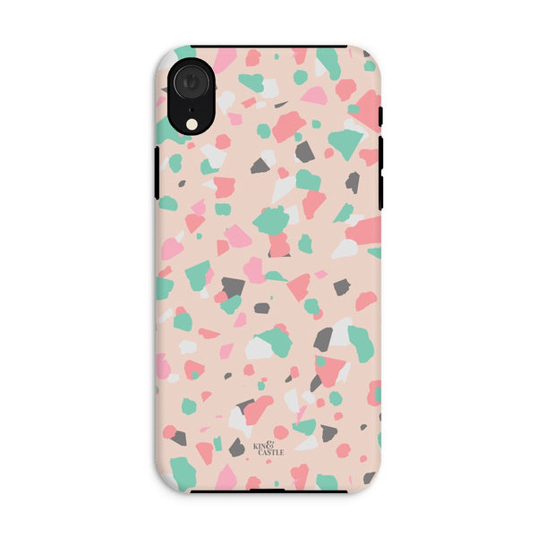 Coral, Pink & Mint Terrazzo Tough Phone Case
