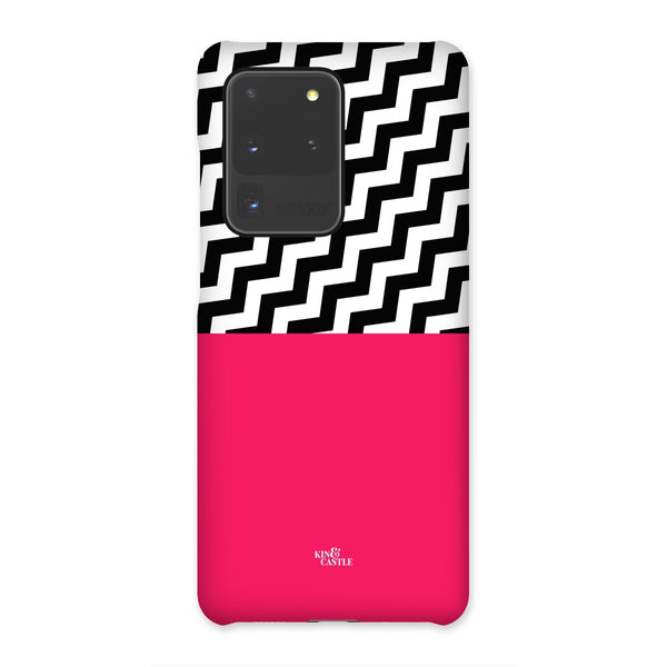 Geometric Zig Zag & Hot Pink Snap Phone Case