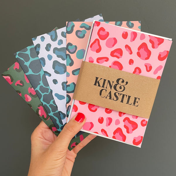 Notecards Set - 6 Colourful Animal Print Designs