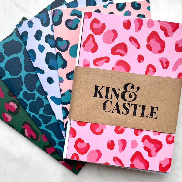 Notecards Set - 6 Colourful Animal Print Designs