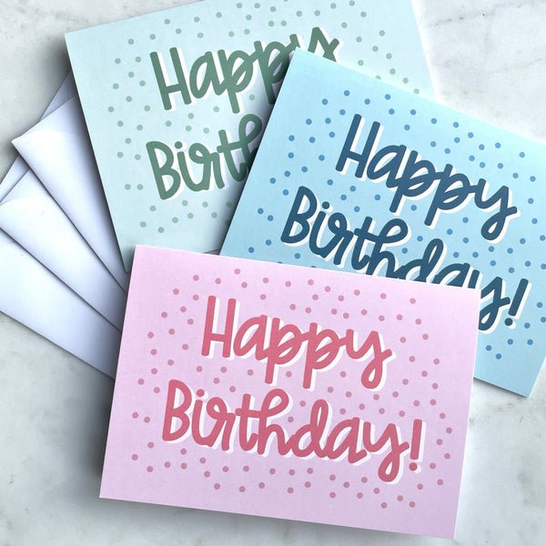Birthday Cards Set - 6 super cute designs