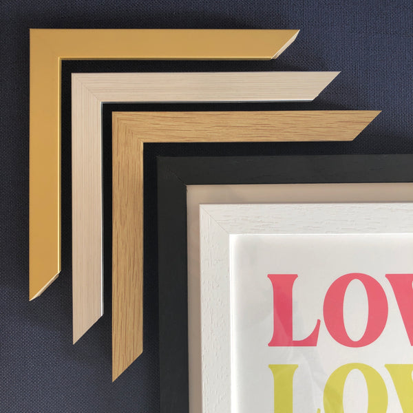Gallery Wall Set of 3 Art Prints - Edit 1 - LOVE!, Hello Sweet Darlin' (blue & coral) and Tres Cool (grey & mustard)