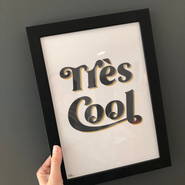 Gallery Wall Set of 3 Art Prints - Edit 2 - Hello Sweet Darlin' (grey & mustard), HOME (grey on white) and Tres Cool (grey & mustard)