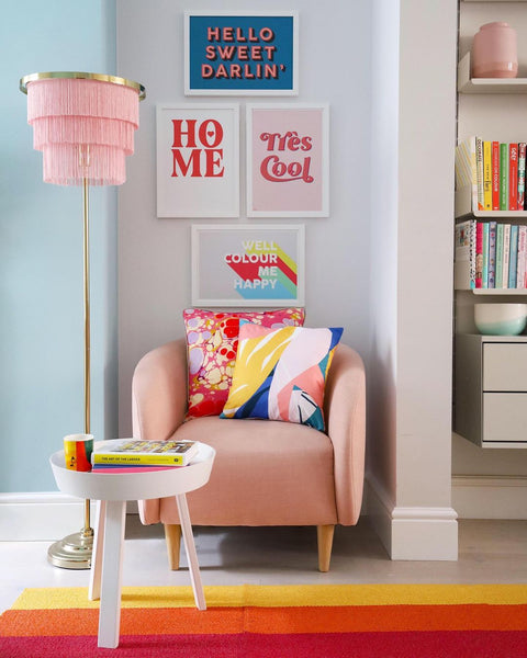 Colour Me Happy Art Print (pinks & mint)