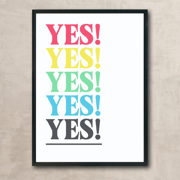 YES! Limited Edition Print Club London Screen Print