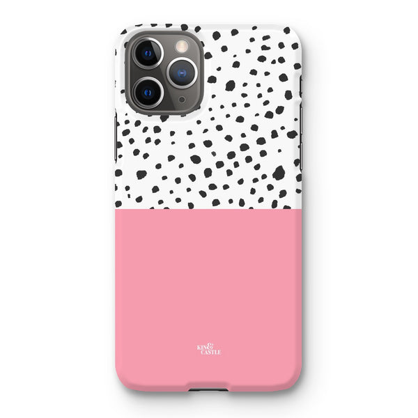 Pink & Graphite Animal Spots Snap Phone Case