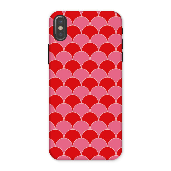 Red & Pink Geo Waves Tough Phone Case