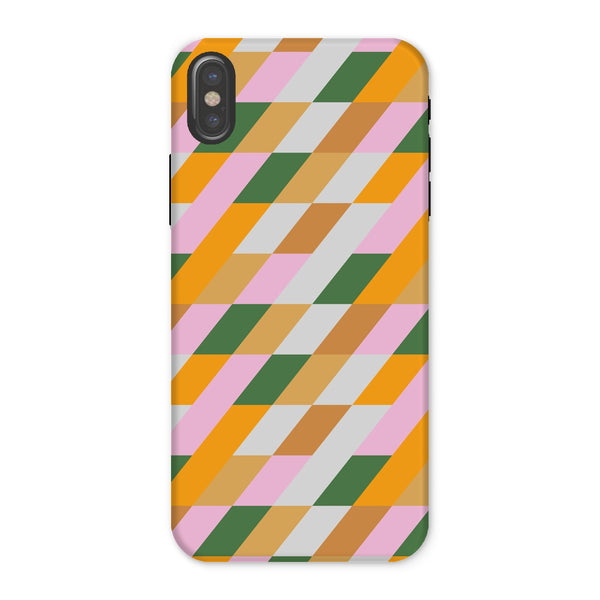 Green & Mustard Diamond Tough Phone Case