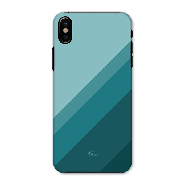 Teal Geometric Stripe Snap Phone Case