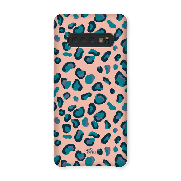 Peach, Teal & Blue Leopard Print Snap Phone Case