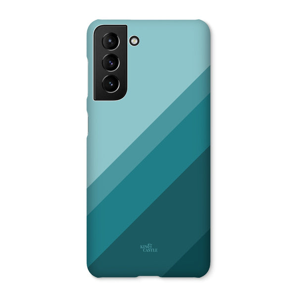 Teal Geometric Stripe Snap Phone Case