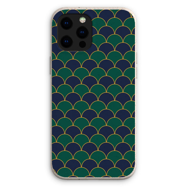 Blue & Green Geo Waves Eco Phone Case