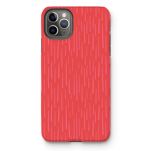 Pink & Bright Red Dash Tough Phone Case