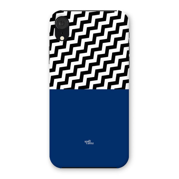 Geometric Zig Zag & Navy Blue Snap Phone Case