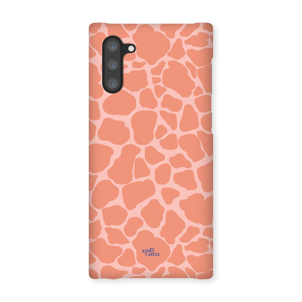 Peach Giraffe Print Snap Phone Case