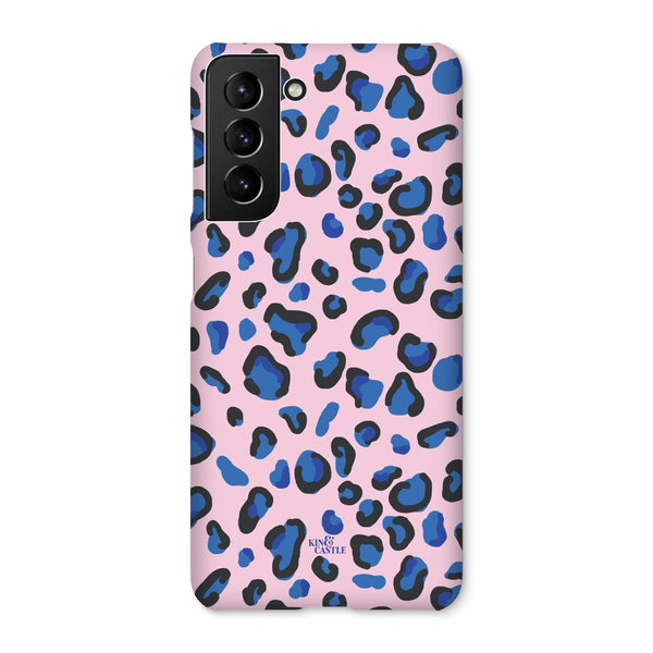 Pink & Blue Leopard Print Snap Phone Case