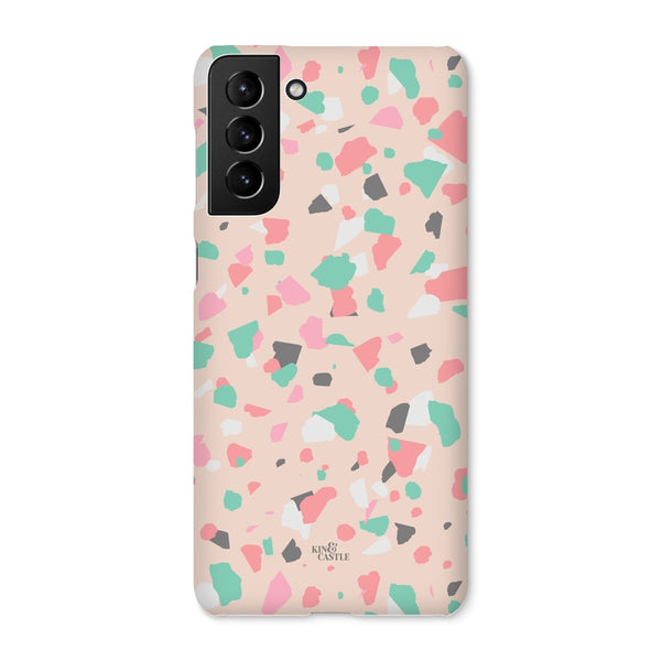 Coral, Pink & Mint Terrazzo Snap Phone Case