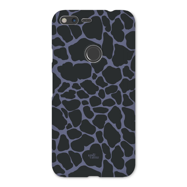 Purple & Charcoal Giraffe Print Snap Phone Case