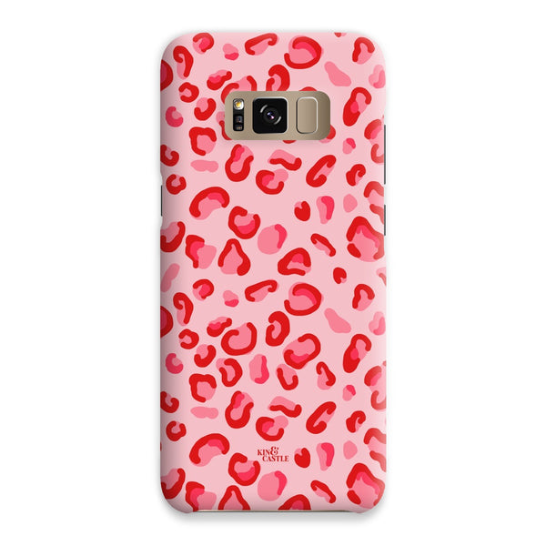 Red & Pink Leopard Print Snap Phone Case