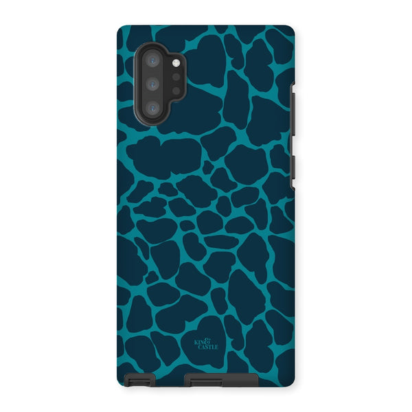 Blue & Teal Giraffe Print Tough Phone Case