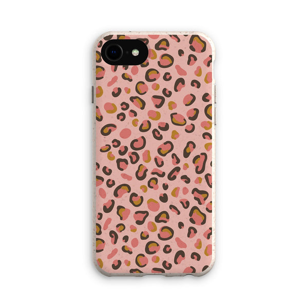 Rose Pink Leopard Print Eco Phone Case