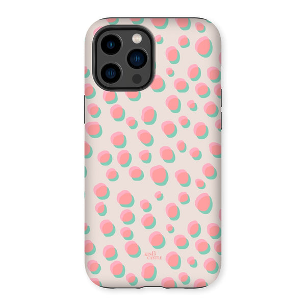 Coral & Mint Pastel Dots Tough Phone Case