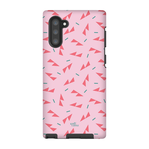 Pink Ditzy Triangles Tough Phone Case