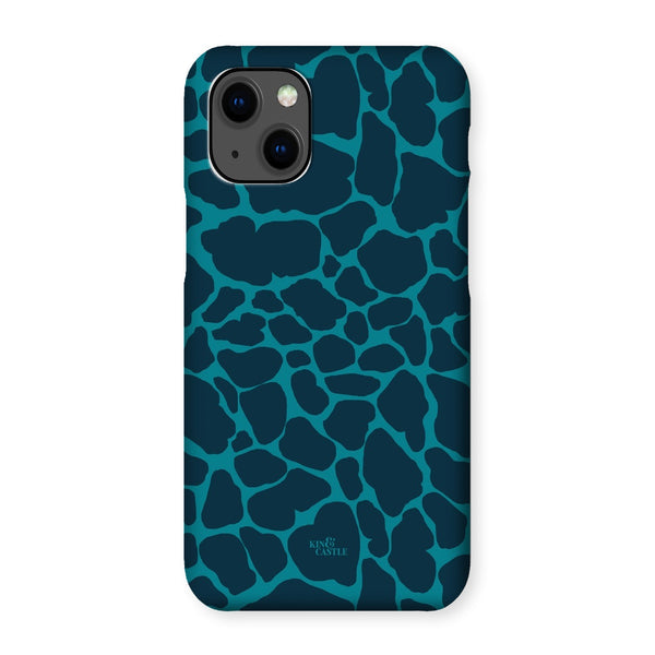 Blue & Teal Giraffe Print Snap Phone Case