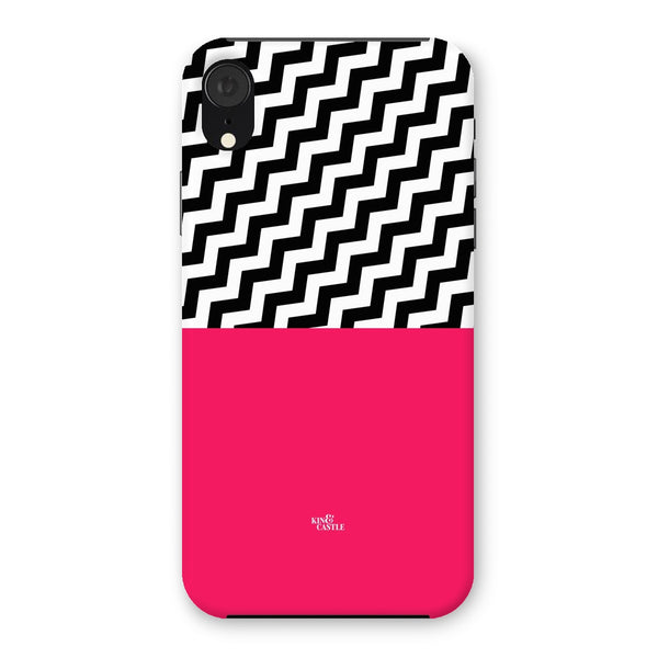 Geometric Zig Zag & Hot Pink Snap Phone Case