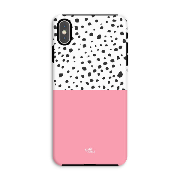 Pink & Graphite Animal Spots Tough Phone Case