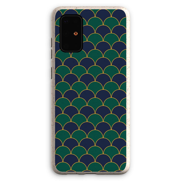Blue & Green Geo Waves Eco Phone Case