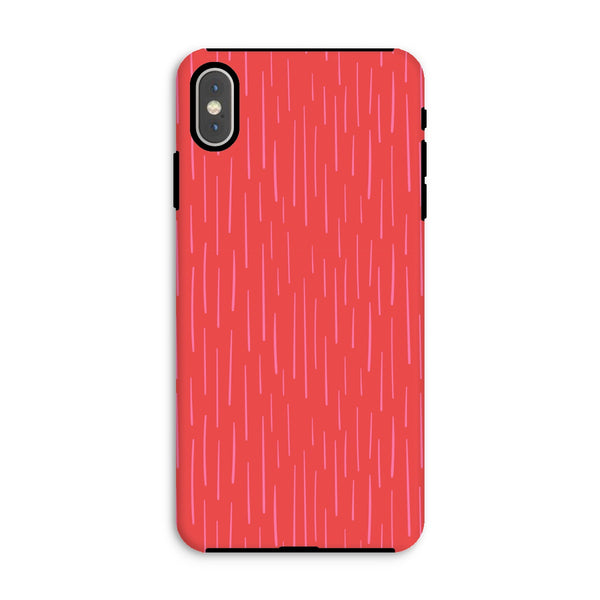 Pink & Bright Red Dash Tough Phone Case